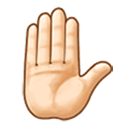 Emoji ✋🏻 Mano Alzata: Carnagione Chiara su Samsung One UI 3.1.1.