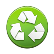 Émoji ♼ Symbole de recyclage du papier sur Samsung One UI 3.1.1.