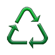 Émoji ♺ Symbole de recyclage des matériaux généraux sur Samsung One UI 3.1.1.