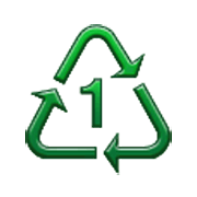 Emoji ♳ Simbolo di riciclaggio della plastica tipo -1 su Samsung One UI 3.1.1.