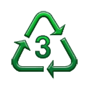 Émoji ♵ Symbole de recyclage du plastique type-3 sur Samsung One UI 3.1.1.