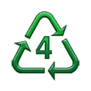 ♶ Emoji Símbolo de reciclaje para plástico tipo- 4 en Samsung One UI 3.1.1.