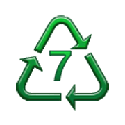 Émoji ♹ Symbole de recyclage du plastique type-7 sur Samsung One UI 3.1.1.