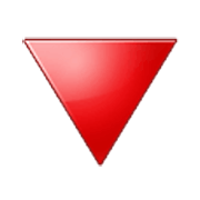 🔻 Emoji rotes Dreieck mit der Spitze nach unten Samsung One UI 3.1.1.