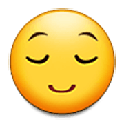 Emoji 😌 Faccina Sollevata su Samsung One UI 3.1.1.