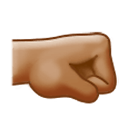 Emoji 🤜🏽 Pugno A Destra: Carnagione Olivastra su Samsung One UI 3.1.1.