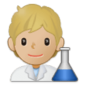 🧑🏼‍🔬 Emoji Científico: Tono De Piel Claro Medio en Samsung One UI 3.1.1.