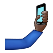 🤳🏿 Emoji Selfi: Tono De Piel Oscuro en Samsung One UI 3.1.1.