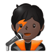🧑🏿‍🎤 Emoji Cantante: Tono De Piel Oscuro en Samsung One UI 3.1.1.
