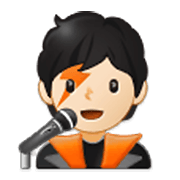 Emoji 🧑🏻‍🎤 Cantante: Carnagione Chiara su Samsung One UI 3.1.1.
