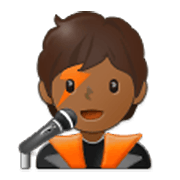 🧑🏾‍🎤 Emoji Cantante: Tono De Piel Oscuro Medio en Samsung One UI 3.1.1.
