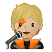 🧑🏼‍🎤 Emoji Cantante: Tono De Piel Claro Medio en Samsung One UI 3.1.1.