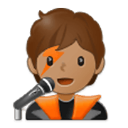 Emoji 🧑🏽‍🎤 Cantante: Carnagione Olivastra su Samsung One UI 3.1.1.