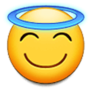 Emoji 😇 Faccina Con Sorriso E Aureola su Samsung One UI 3.1.1.