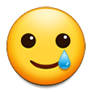 🥲 Emoji Rosto Sorridente Com Lágrima na Samsung One UI 3.1.1.
