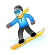 Emoji 🏂 Persona Sullo Snowboard su Samsung One UI 3.1.1.