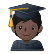 🧑🏿‍🎓 Emoji Student(in): dunkle Hautfarbe Samsung One UI 3.1.1.
