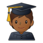 🧑🏾‍🎓 Emoji Student(in): mitteldunkle Hautfarbe Samsung One UI 3.1.1.