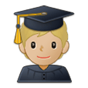 🧑🏼‍🎓 Emoji Estudiante: Tono De Piel Claro Medio en Samsung One UI 3.1.1.