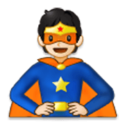 🦸🏻 Emoji Personaje De Superhéroe: Tono De Piel Claro en Samsung One UI 3.1.1.