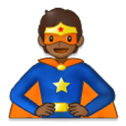 Emoji 🦸🏾 Supereroe: Carnagione Abbastanza Scura su Samsung One UI 3.1.1.