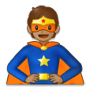 🦸🏽 Emoji Personaje De Superhéroe: Tono De Piel Medio en Samsung One UI 3.1.1.