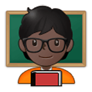🧑🏿‍🏫 Emoji Profesor: Tono De Piel Oscuro en Samsung One UI 3.1.1.
