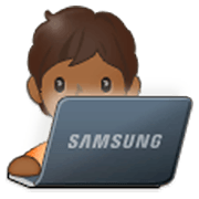 🧑🏾‍💻 Emoji Tecnólogo: Tono De Piel Oscuro Medio en Samsung One UI 3.1.1.