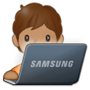 Émoji 🧑🏽‍💻 Informaticien (tous Genres) : Peau Légèrement Mate sur Samsung One UI 3.1.1.