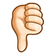 Emoji 👎🏻 Pollice Verso: Carnagione Chiara su Samsung One UI 3.1.1.