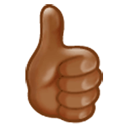 Emoji 👍🏾 Pollice In Su: Carnagione Abbastanza Scura su Samsung One UI 3.1.1.