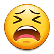 Emoji 😫 Faccina Stanca su Samsung One UI 3.1.1.