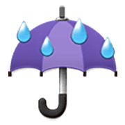 Emoji ☔ Ombrello Con Gocce Di Pioggia su Samsung One UI 3.1.1.