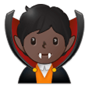 🧛🏿 Emoji Vampiro: Tono De Piel Oscuro en Samsung One UI 3.1.1.