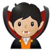 Émoji 🧛🏼 Vampire : Peau Moyennement Claire sur Samsung One UI 3.1.1.
