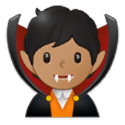 Émoji 🧛🏽 Vampire : Peau Légèrement Mate sur Samsung One UI 3.1.1.