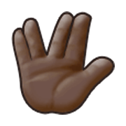 🖖🏿 Emoji Saudação Vulcana: Pele Escura na Samsung One UI 3.1.1.