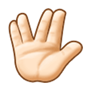 🖖🏻 Emoji Saudação Vulcana: Pele Clara na Samsung One UI 3.1.1.