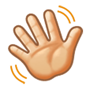 👋🏻 Emoji Mão Acenando: Pele Clara na Samsung One UI 3.1.1.