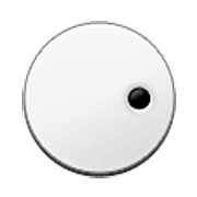 Émoji ⚆ Cercle blanc avec un point à droite sur Samsung One UI 3.1.1.