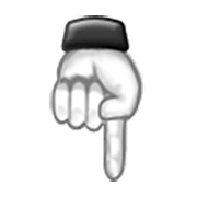 ☟ Emoji Indicador de dirección hacia abajo (sin pintar) en Samsung One UI 3.1.1.