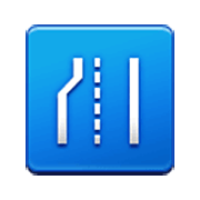 ⛙ Emoji Placa branca estreitamento de pista à esquerda na Samsung One UI 3.1.1.