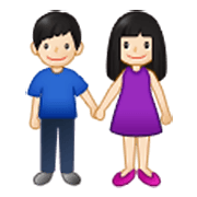 👫🏻 Emoji Mujer Y Hombre De La Mano: Tono De Piel Claro en Samsung One UI 3.1.1.