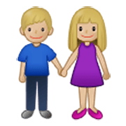 👫🏼 Emoji Mujer Y Hombre De La Mano: Tono De Piel Claro Medio en Samsung One UI 3.1.1.