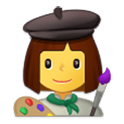 Emoji 👩‍🎨 Artista Donna su Samsung One UI 3.1.1.