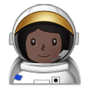 👩🏿‍🚀 Emoji Astronauta Mujer: Tono De Piel Oscuro en Samsung One UI 3.1.1.
