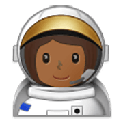 👩🏾‍🚀 Emoji Astronauta Mulher: Pele Morena Escura na Samsung One UI 3.1.1.