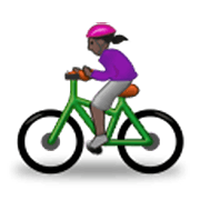 🚴🏿‍♀️ Emoji Mujer En Bicicleta: Tono De Piel Oscuro en Samsung One UI 3.1.1.