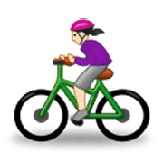 Emoji 🚴🏻‍♀️ Ciclista Donna: Carnagione Chiara su Samsung One UI 3.1.1.