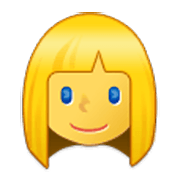 👱‍♀️ Emoji Mulher: Cabelo Loiro na Samsung One UI 3.1.1.